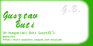 gusztav buti business card